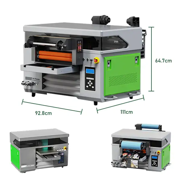 Roll-to-roll integrated UV printer