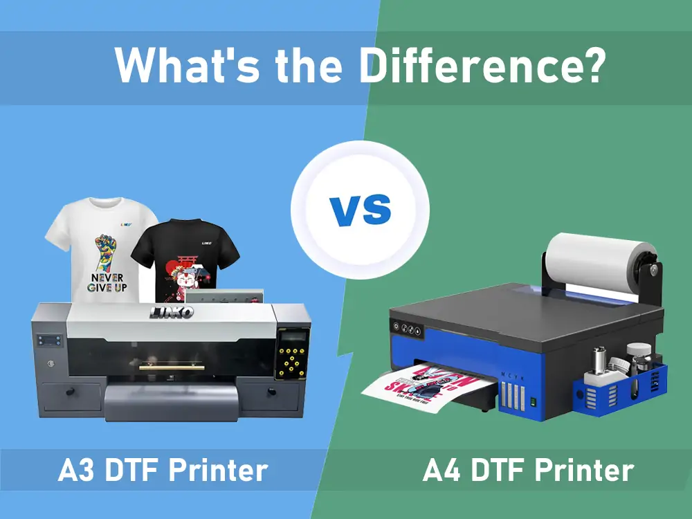 Diferença entre impressora A3 DTF e impressora A4 DTF